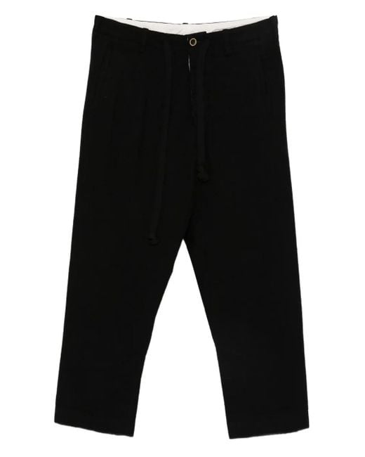 Uma Wang Black Drawstring Trousers for men
