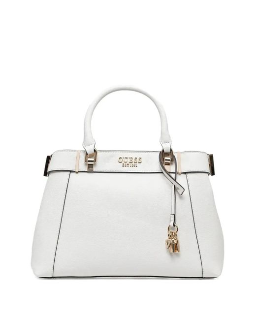 Guess ロゴ ハンドバッグ White