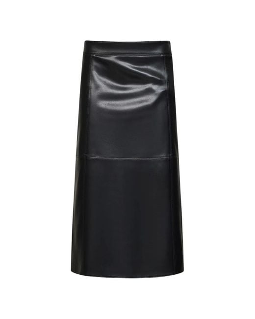 Max Mara Black Zip-Up Straight Midi Skirt