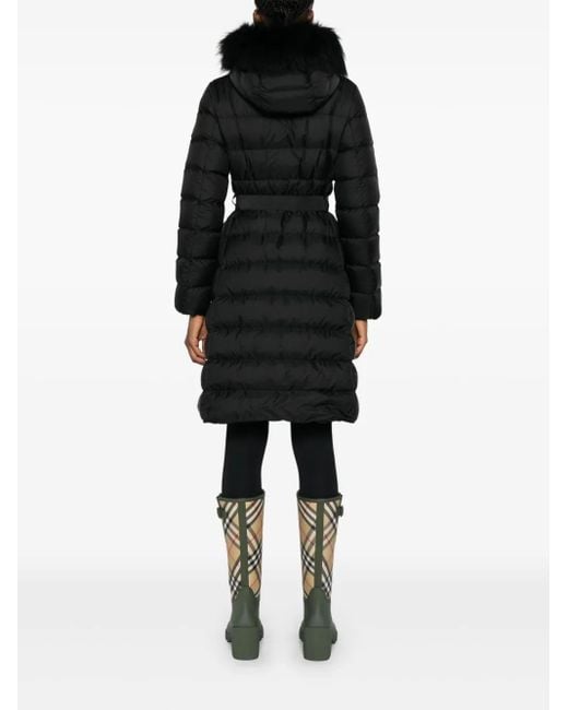 Moncler Khloesse Gewatteerde Jas Met Afwerking in het Black