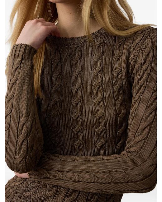 Ralph Lauren Green Cable-Knit Sweater
