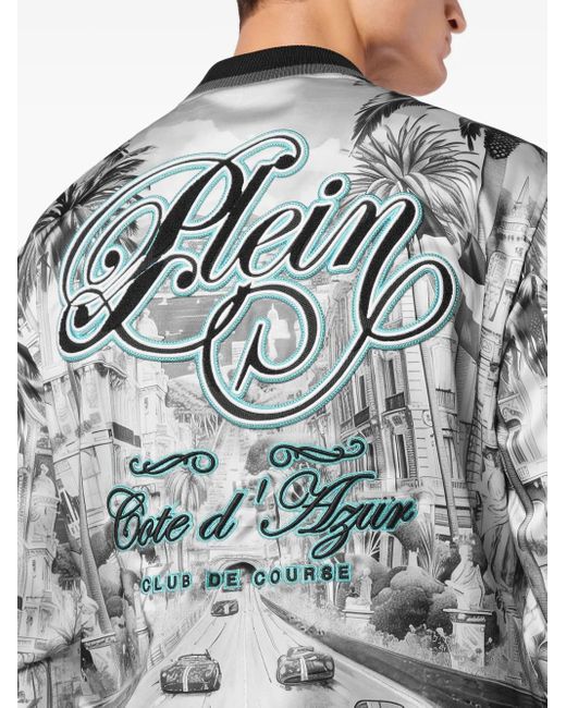 メンズ Philipp Plein D'azur ボンバージャケット Gray