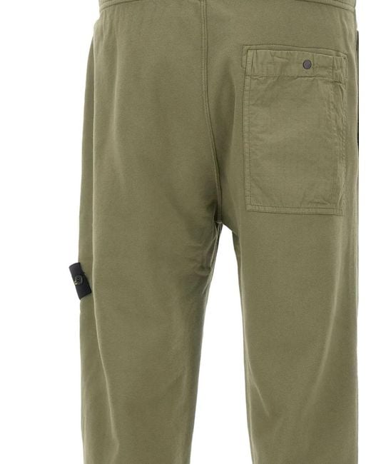 Stone Island Green Back Pocket Badge Track Pants for men
