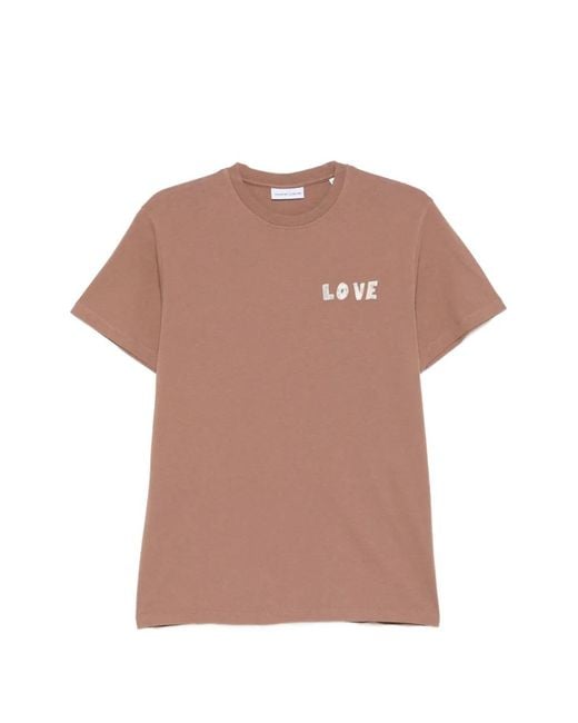 Maison Labiche Pink Bainville Love Crew-Neck T-Shirt