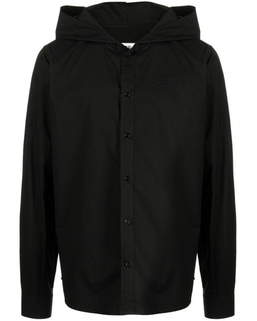 Camisa con capucha MM6 by Maison Martin Margiela de hombre de color Black