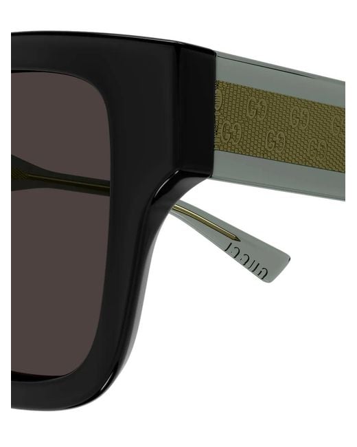 Gucci Black Rectangle Sunglasses for men