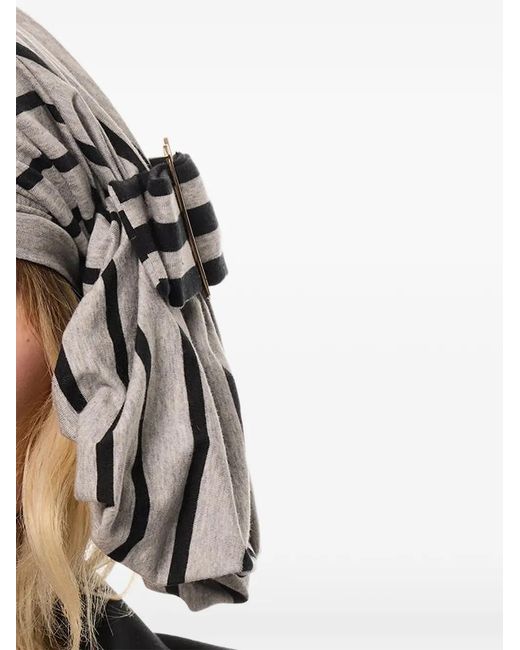 VAQUERA White Striped Headscarf