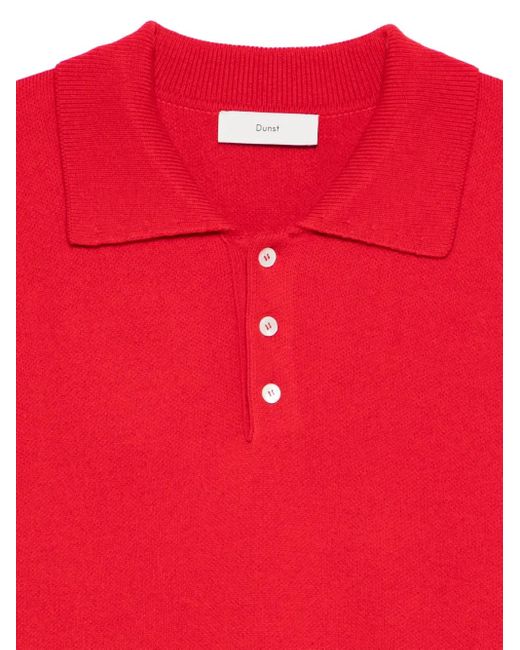 DUNST Red Cashmere Polo Shirt