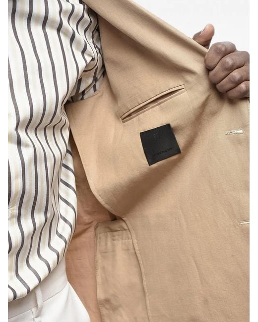 Givenchy Natural Single-Breasted Flap-Pocket Blazer for men