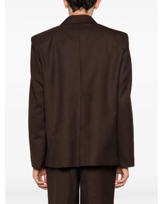 Séfr Brown Amare Single-Breasted Blazer for men