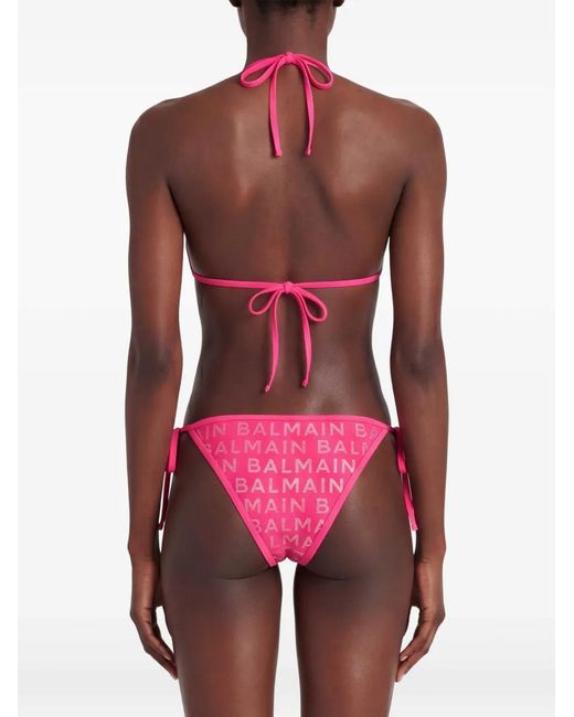 Balmain Bikini Met Logoprint in het Pink