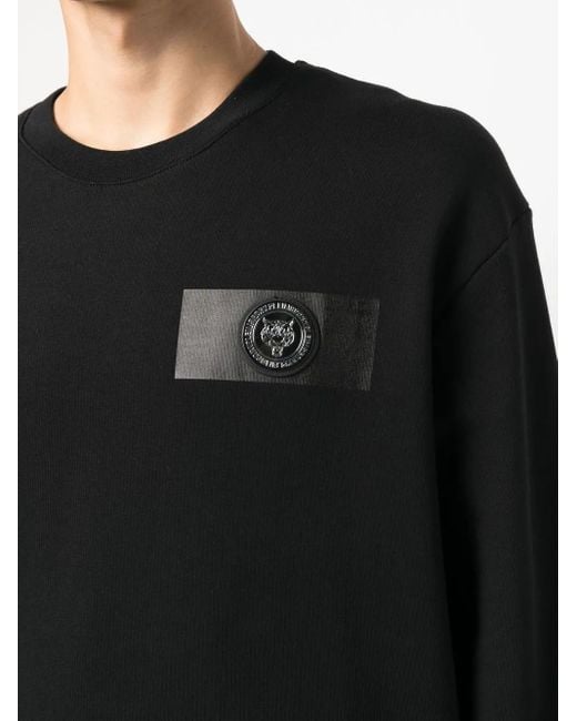 メンズ Philipp Plein ロゴ スウェットシャツ Black