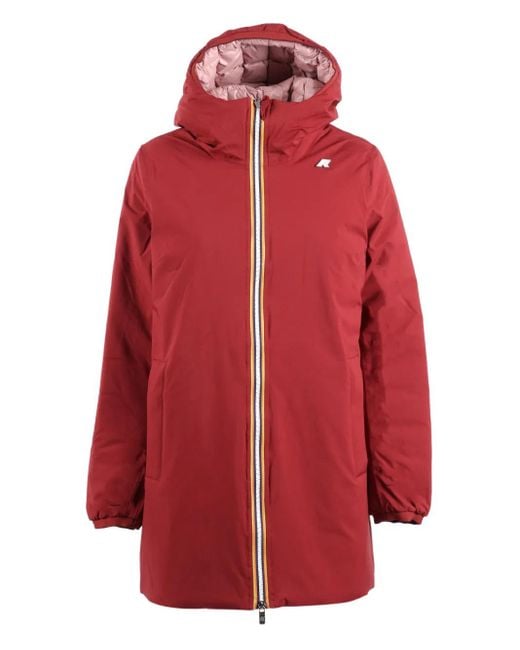 K-Way Pink Sophie Hooded Reversible Parka