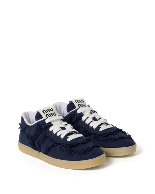 Miu Miu Blue Denim Sneakers