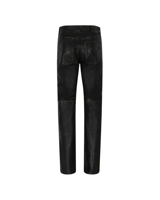Versace Black Button-Fastening Trousers for men