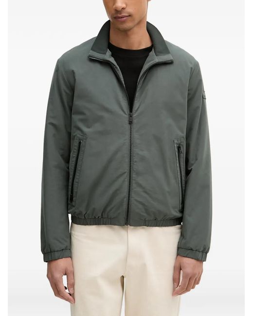 Marc O' Polo Gray Zip-Up High-Neck Jacket for men