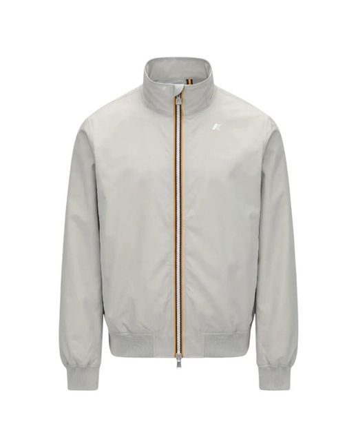 K-Way Gray Arsene Zip-Up Jacket for men
