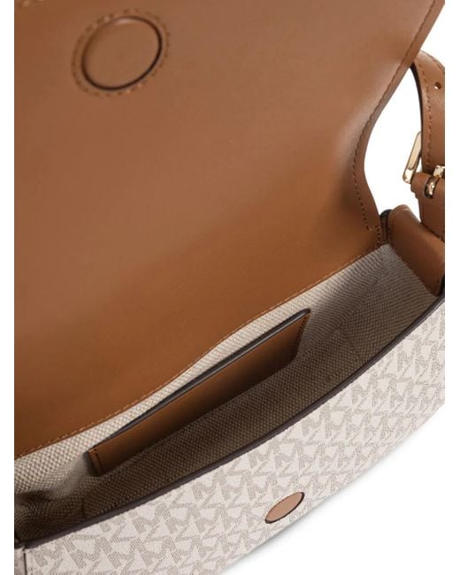 Michael Kors Gray Small Lydia Monogram Cross-Body Bag