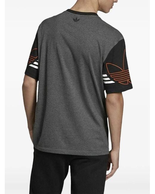 Adidas Gray Colourblock Sprt T-Shirt for men