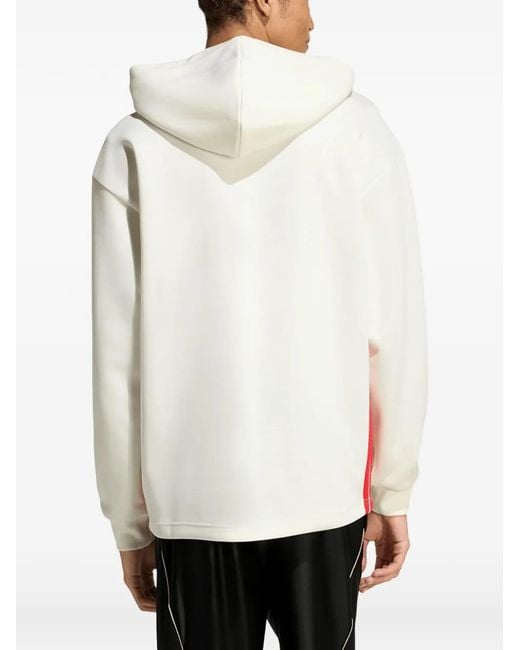 Adidas White Stadium Graphic Hoodie for men