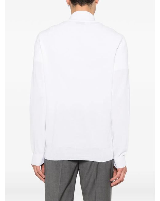 Gran Sasso White Zip-Up Cotton Cardigan for men