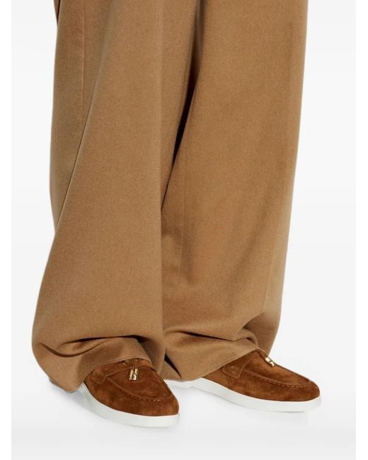 Furla Brown Goccia Suede Loafers