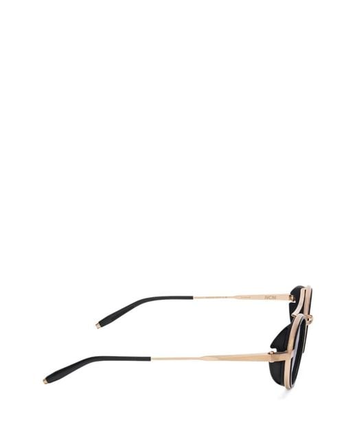 Akoni White Astria Round-Frame Sunglasses