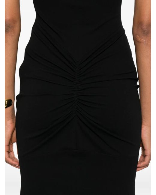 Jacquemus Maxi-Jurk Met Hoge Hals in het Black