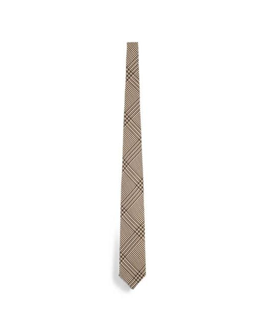 Tom Ford White Prince Of Wales Check-Pattern Tie for men