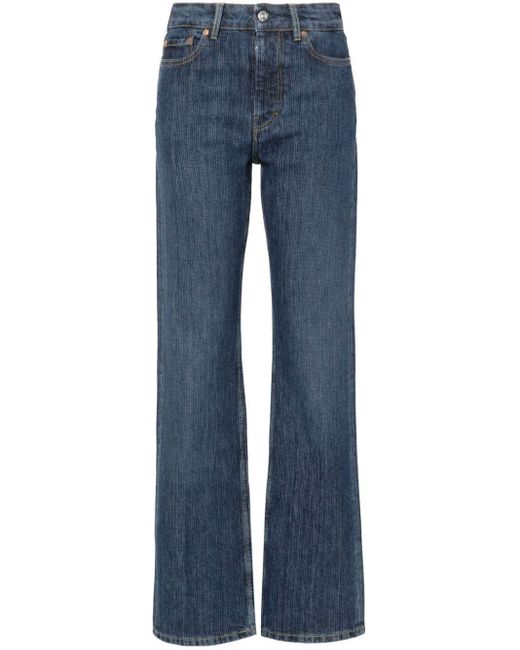 Our Legacy Blue Linear Cut Straight-leg Jeans