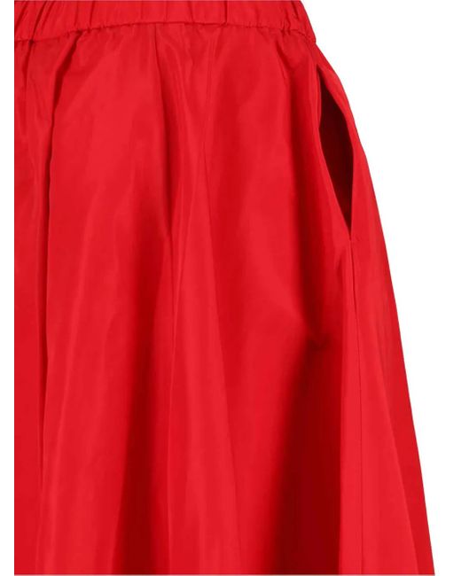 Falda midi plisada Aspesi de color Red