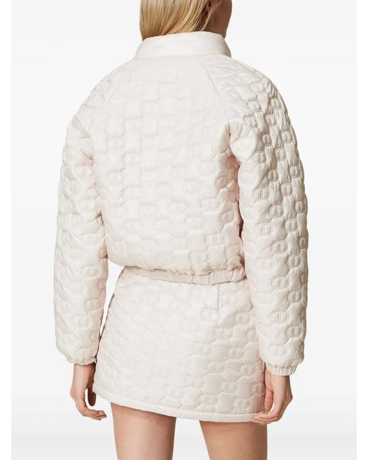Twinset Natural Oval T Quilted Puffer Jacket