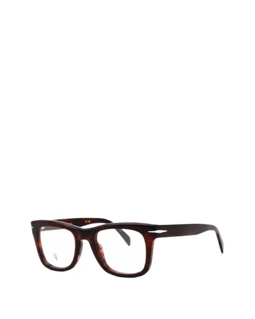 David Beckham Black Square-Frame Glasses for men