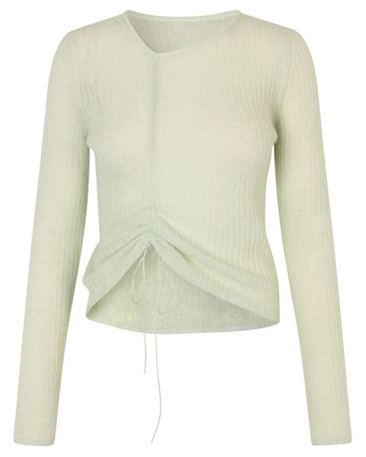 CECILIE BAHNSEN Green Ussi Ribbed-knit Jumper