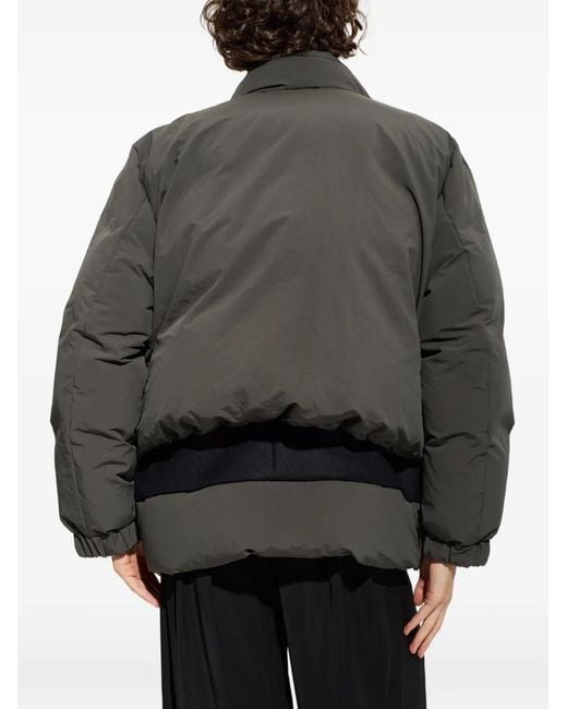 Sacai Gray Layered-Design Puffer Jacket for men