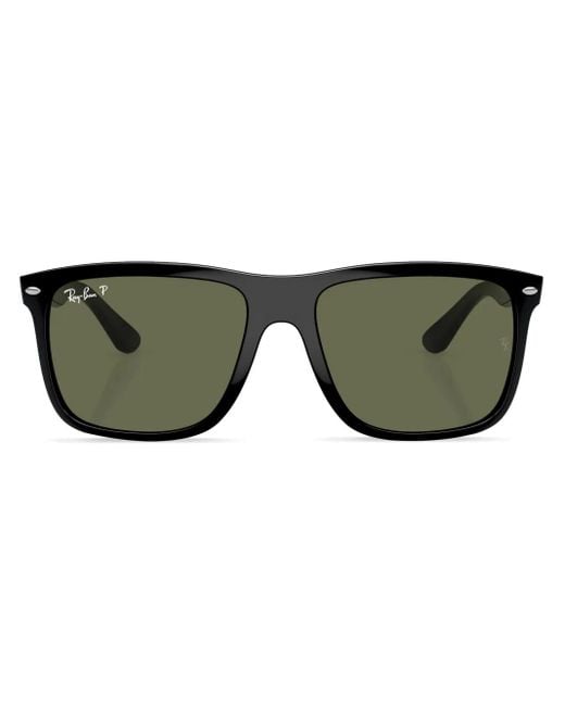 Ray-Ban Green Boyfriend Two Logo-Lettering Sunglasses