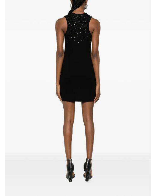 Off-White c/o Virgil Abloh Black Embellished Fitted Mini Dress