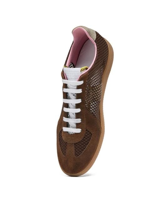 Maison Margiela Brown Replica Suede Sneakers for men