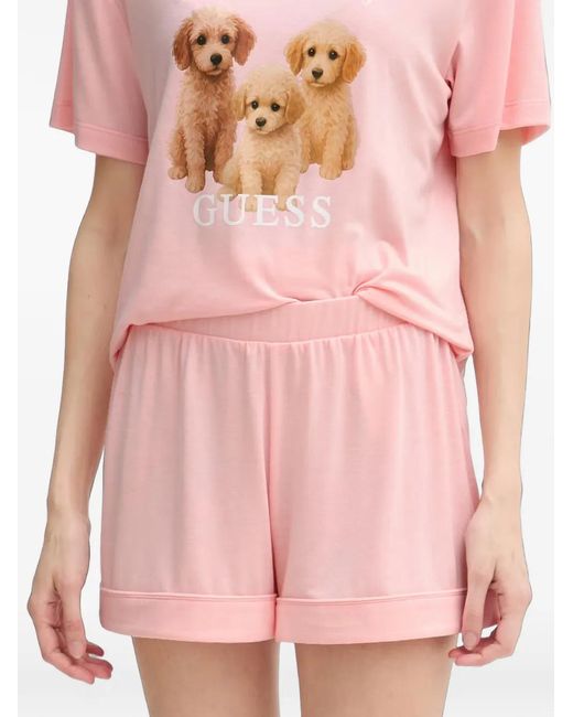 Guess Pink Graphic-Print Pajamas