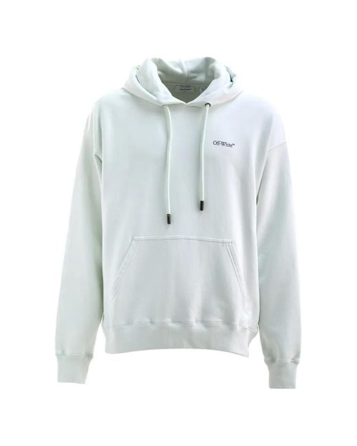 Off-White c/o Virgil Abloh Blue Logo-Detail Hoodie for men