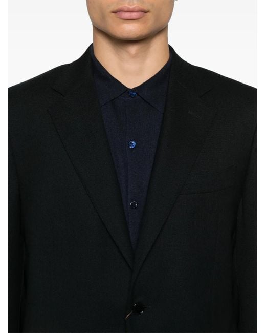 Canali Black Single-Breasted Blazer for men