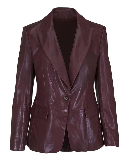 Brunello Cucinelli Purple Double-Breasted Corduroy Jacket