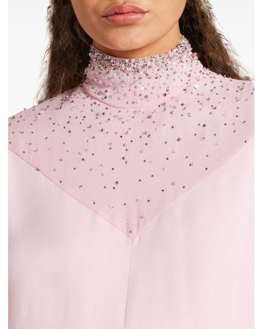 Vestido de fiesta con detalles de cristal Versace de color Pink