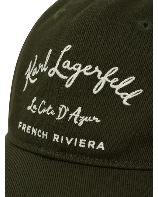 Karl Lagerfeld Green Vacances De Karl Cap for men