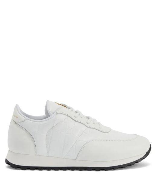 Giuseppe Zanotti Jimi Sneakers mit Kroko-Optik in White für Herren