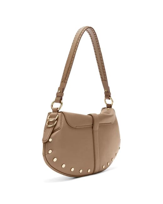 Ganni Metallic B-Kat Studded Shoulder Bag
