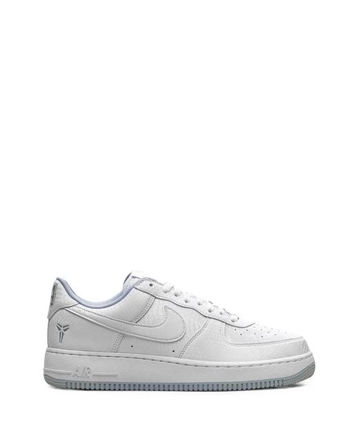 Nike White X Kobe Bryant Air Force 1 Snakeskin-Effect Low-Top Sneakers for men