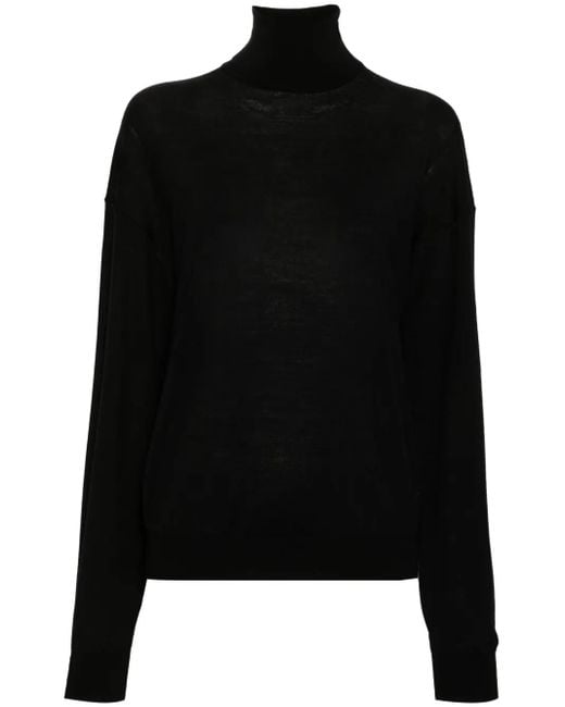 Saint Laurent Black Sweater Laine Fine