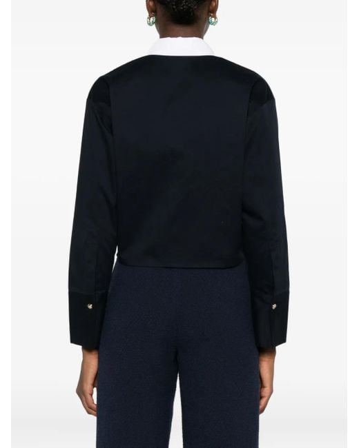 Maje Blue Button-fastening Collared Shirt