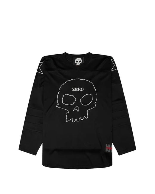 Pleasures Black Graphic Jamie Hockey Jersey for men